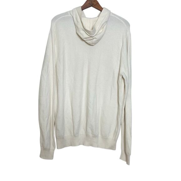 Peter Millar Hickory Cotton Wool Pique Knit Henley Hoodie Sweater Almond Size XL - Picture 10 of 10